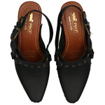 Sueco Cuero Mujer Salermo Negro Rockford