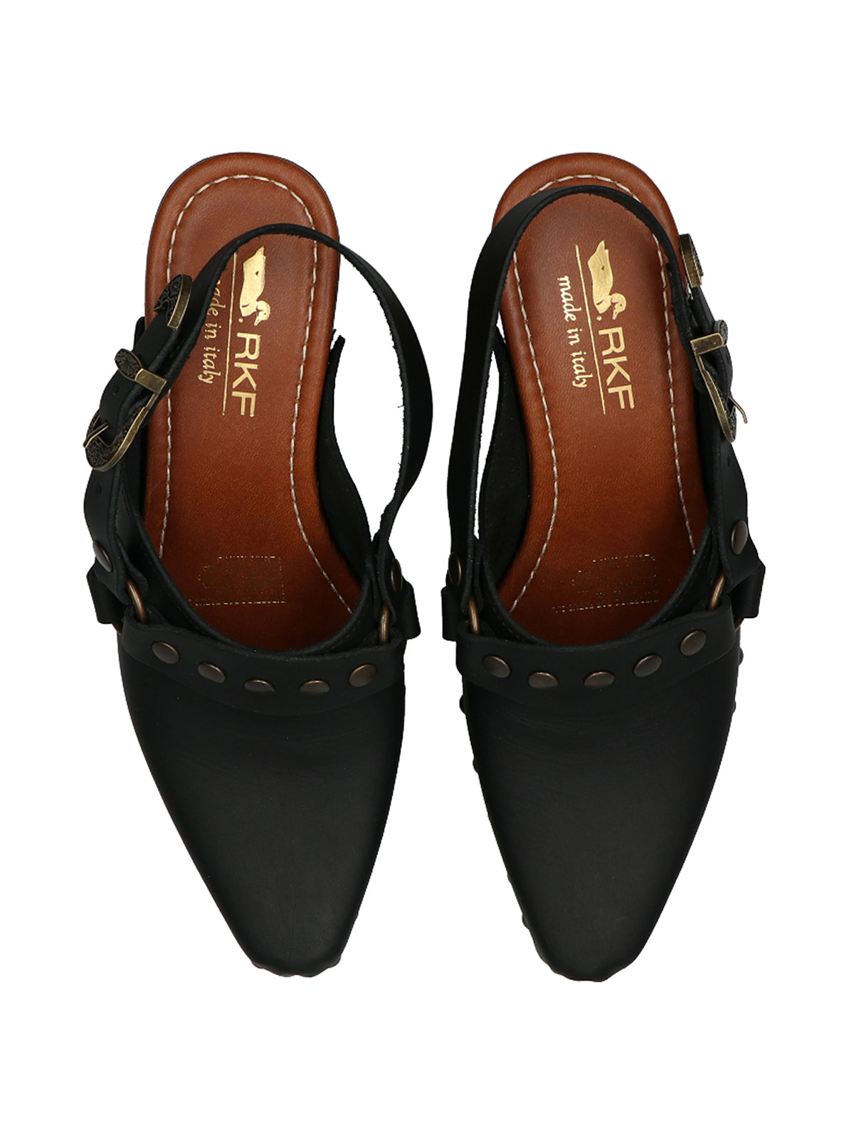 Sueco Cuero Mujer Salermo Negro Rockford