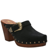 Sueco Cuero Mujer Padua Negro Rockford