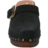 Sueco Cuero Mujer Padua Negro Rockford