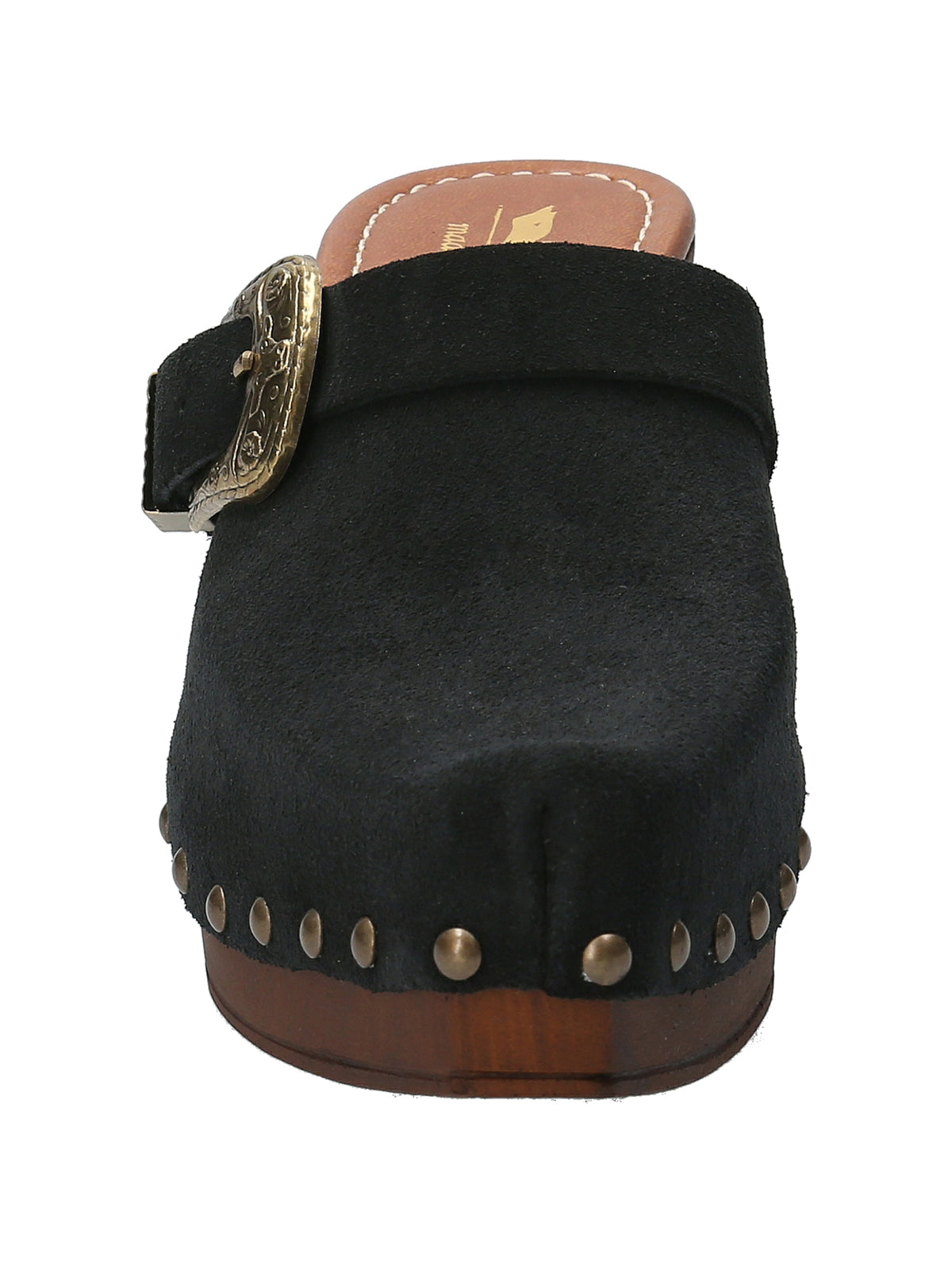 Sueco Cuero Mujer Padua Negro Rockford