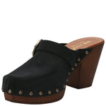 Sueco Cuero Mujer Padua Negro Rockford
