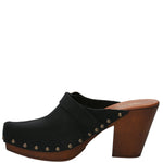 Sueco Cuero Mujer Padua Negro Rockford