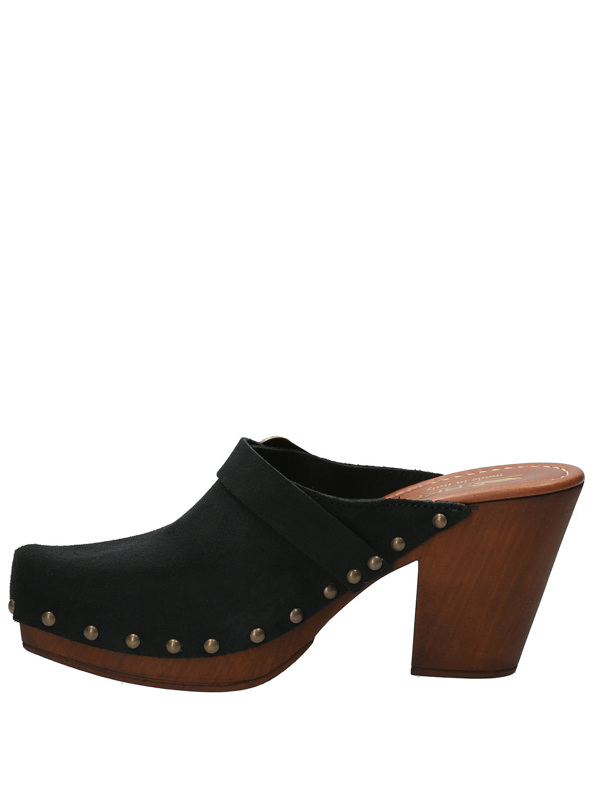 Sueco Cuero Mujer Padua Negro Rockford