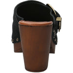 Sueco Cuero Mujer Padua Negro Rockford