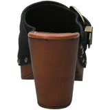 Sueco Cuero Mujer Padua Negro Rockford