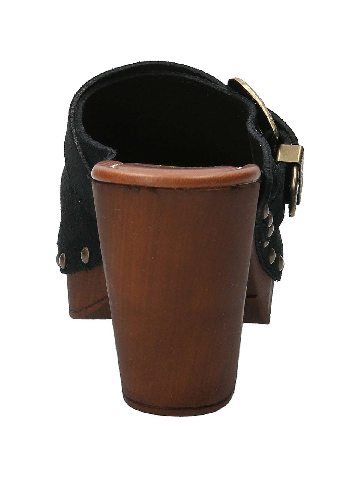 Sueco Cuero Mujer Padua Negro Rockford