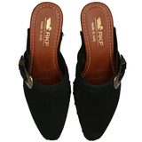 Sueco Cuero Mujer Padua Negro Rockford