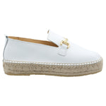 Alpargata Cuero Mujer Areca Blanco Rockford