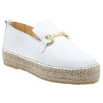 Alpargata Cuero Mujer Areca Blanco Rockford