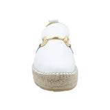 Alpargata Cuero Mujer Areca Blanco Rockford