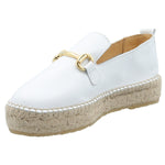 Alpargata Cuero Mujer Areca Blanco Rockford