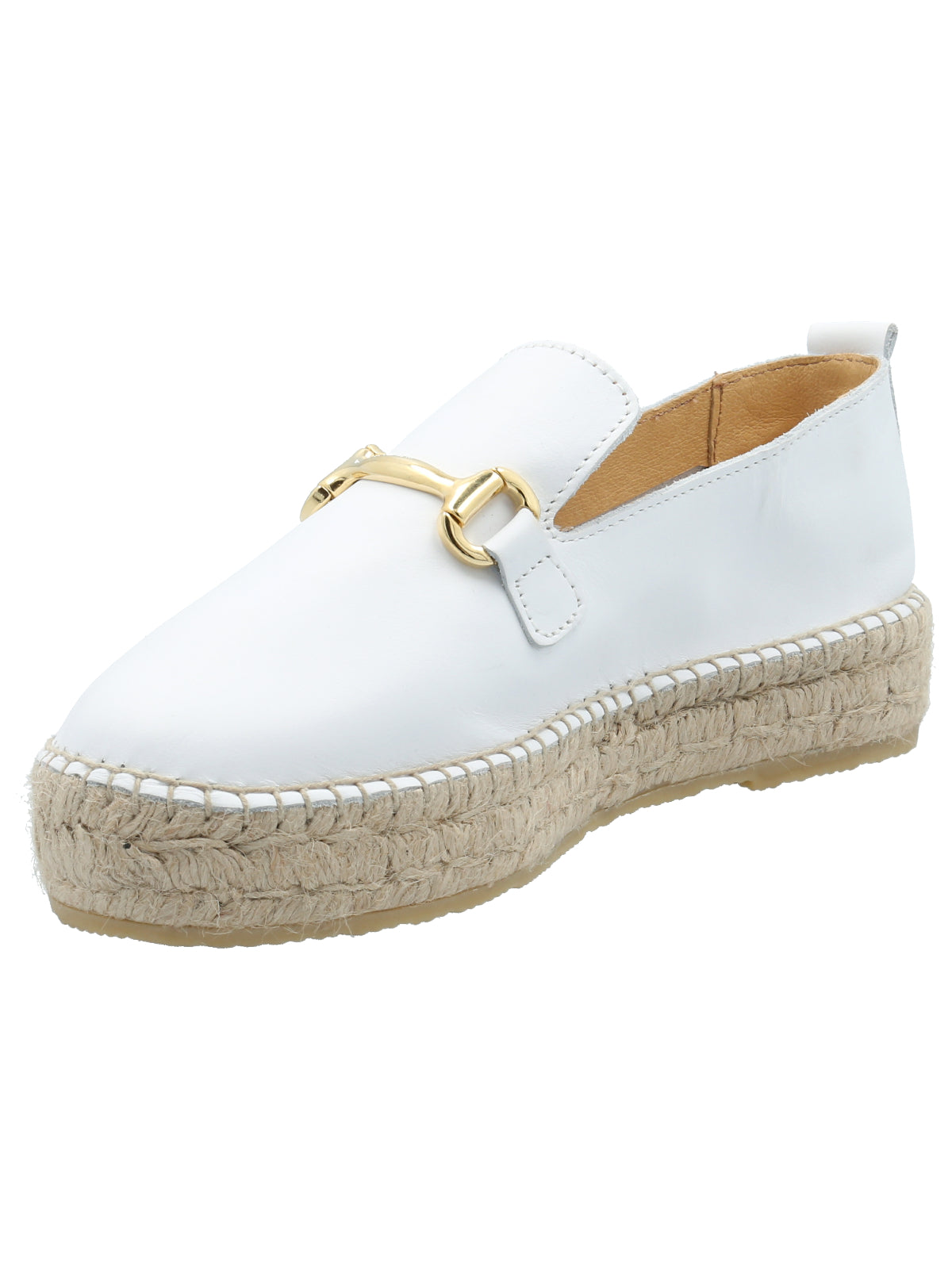 Alpargata Cuero Mujer Areca Blanco Rockford