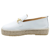Alpargata Cuero Mujer Areca Blanco Rockford