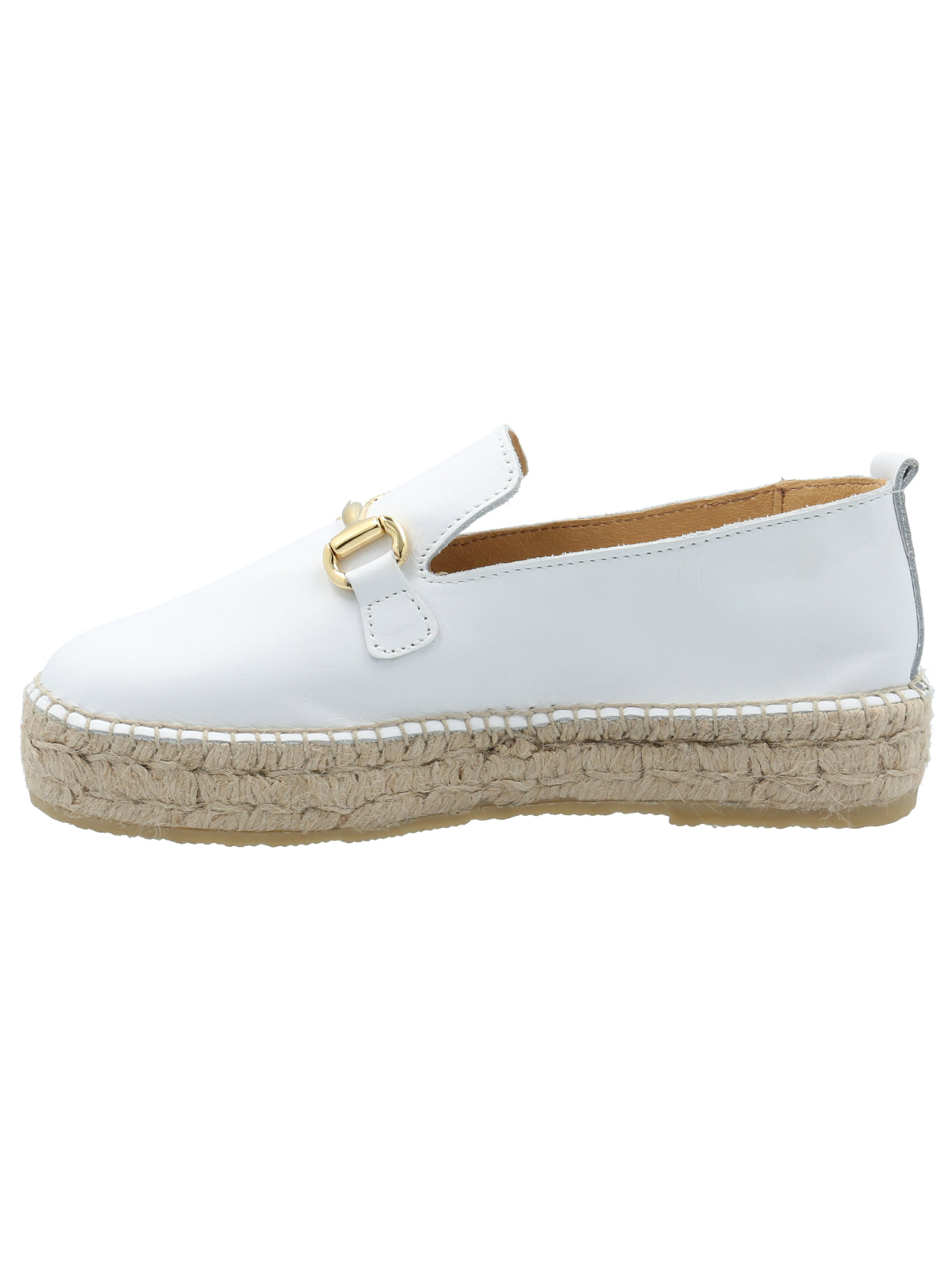 Alpargata Cuero Mujer Areca Blanco Rockford