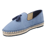Alpargata Cuero Mujer Amareza Azul Rockford