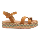 Sandalia Cuero Mujer Clavel Multicolor Rockford