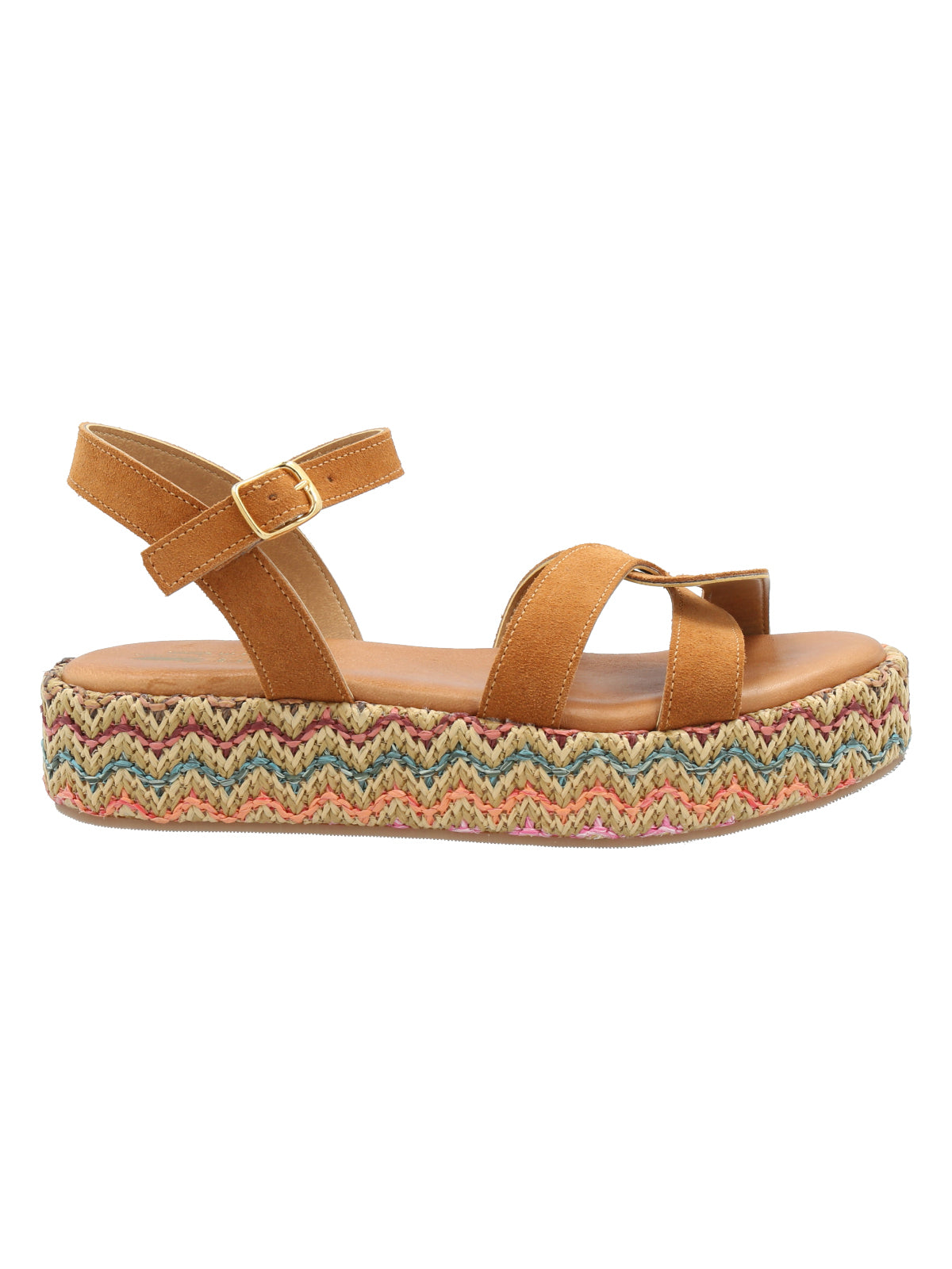 Sandalia Cuero Mujer Clavel Multicolor Rockford