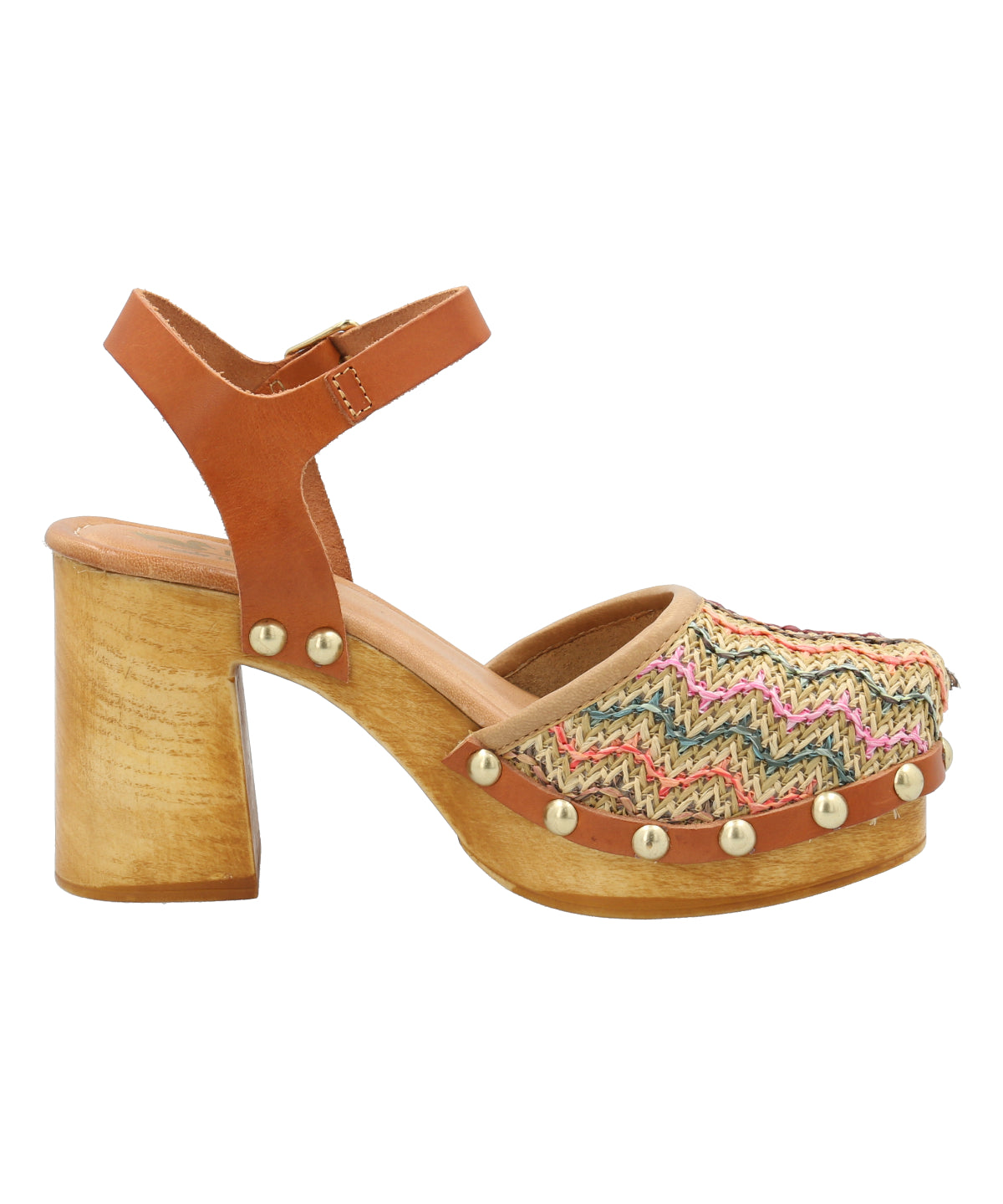 Sueco Cuero Mujer Azafran Multicolor Rockford