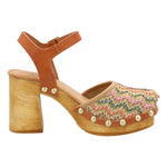 Sueco Cuero Mujer Azafran Multicolor Rockford