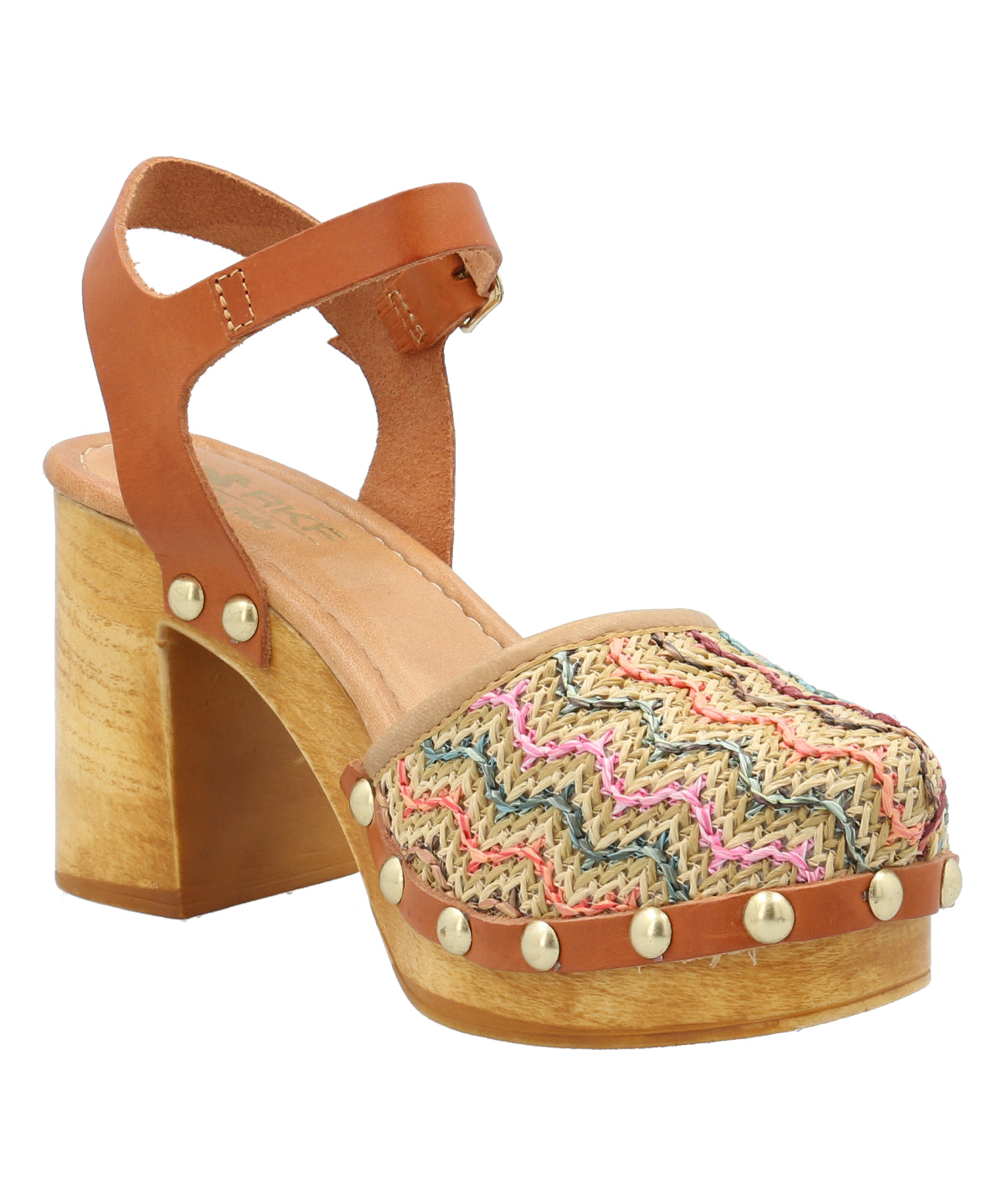 Sueco Cuero Mujer Azafran Multicolor Rockford