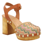 Sueco Cuero Mujer Azafran Multicolor Rockford