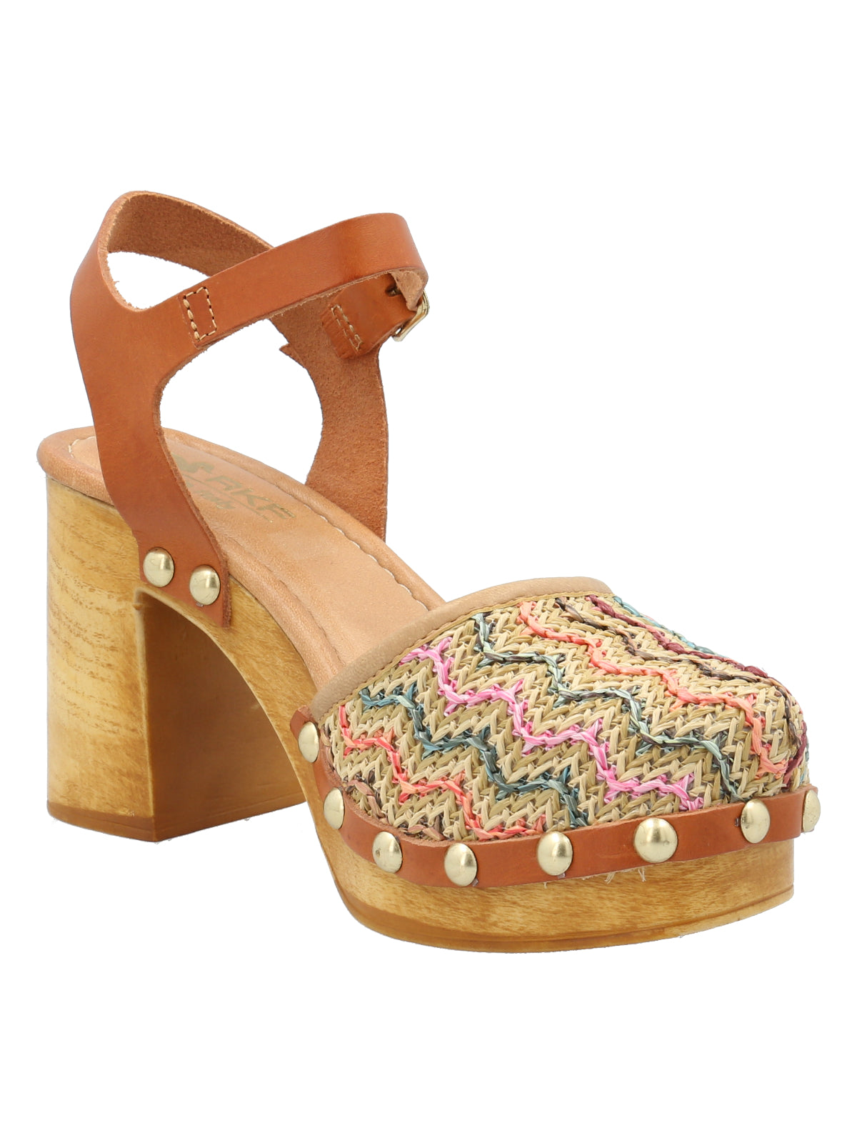Sueco Cuero Mujer Azafran Multicolor Rockford