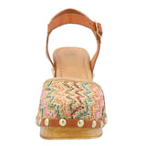 Sueco Cuero Mujer Azafran Multicolor Rockford