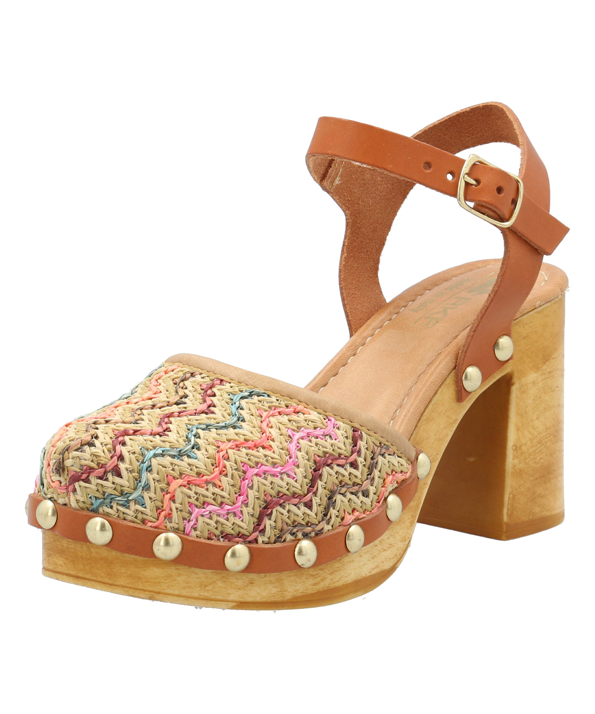 Sueco Cuero Mujer Azafran Multicolor Rockford