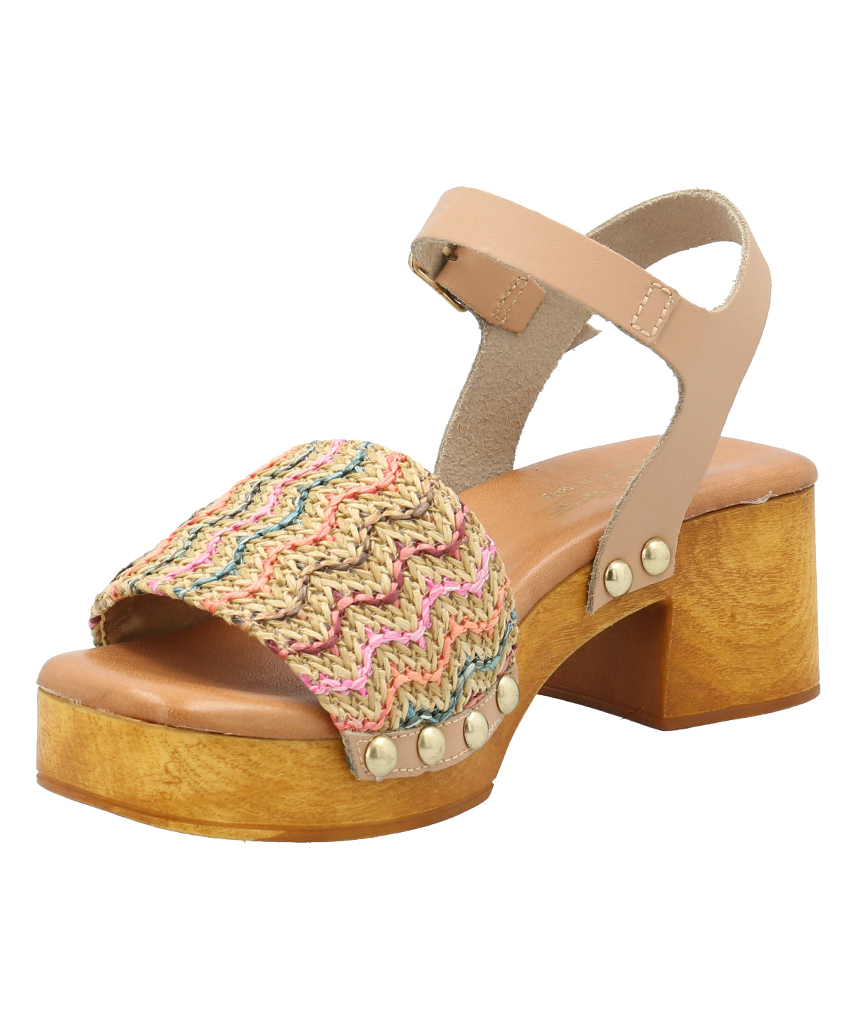 Sandalia Cuero Mujer Geranio Multicolor Rockford
