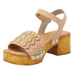 Sandalia Cuero Mujer Geranio Multicolor Rockford
