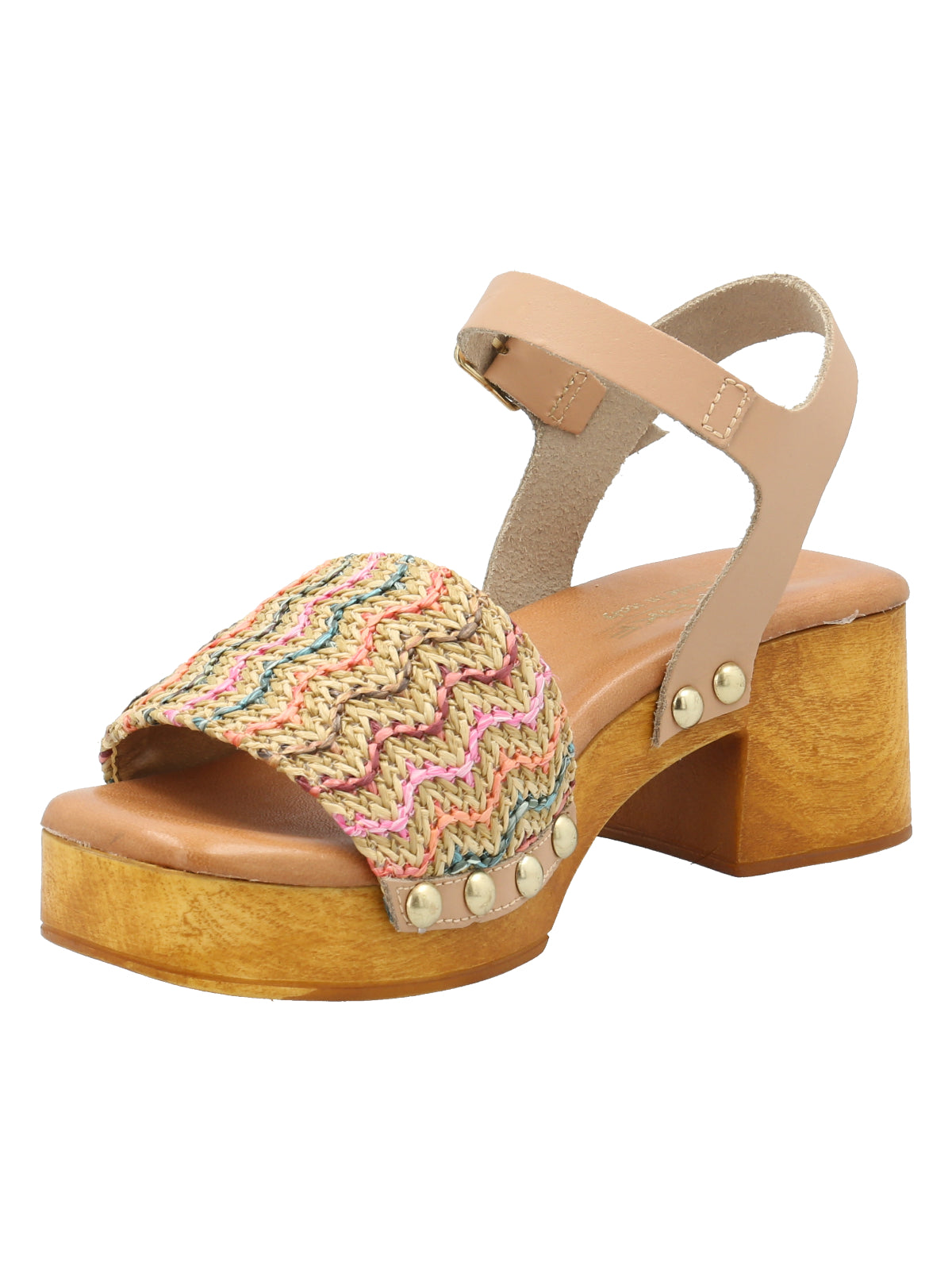 Sandalia Cuero Mujer Geranio Multicolor Rockford