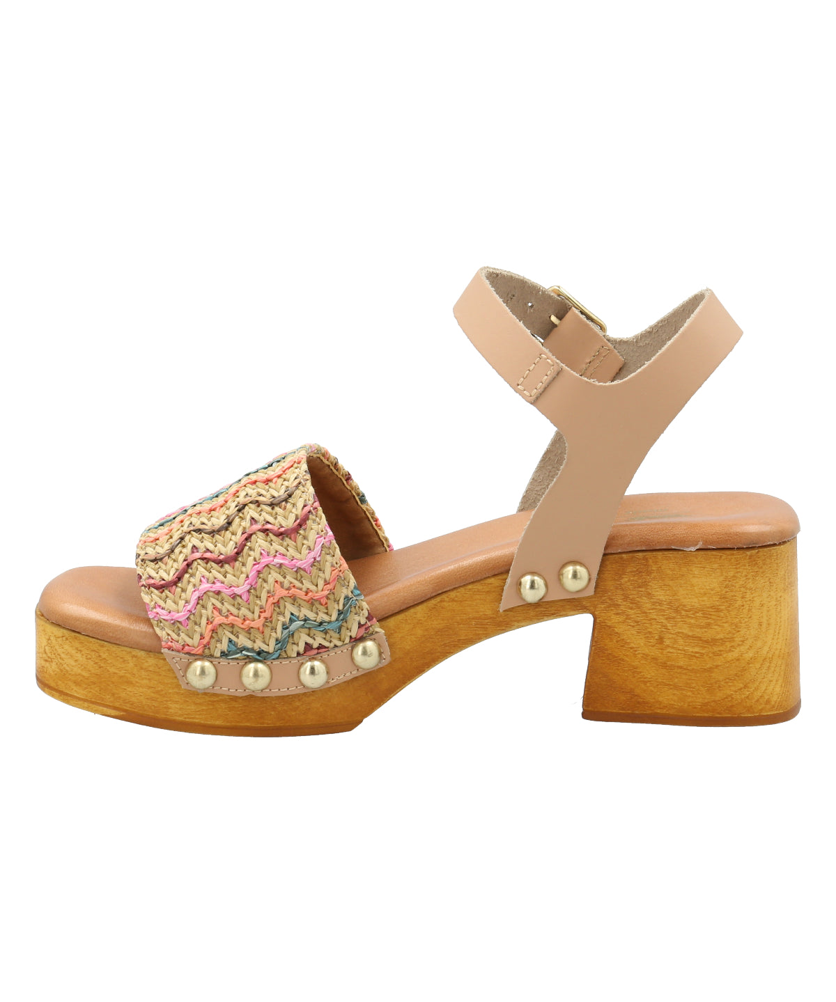 Sandalia Cuero Mujer Geranio Multicolor Rockford