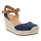 Alpargata Cuero Mujer Lis Azul Rockford