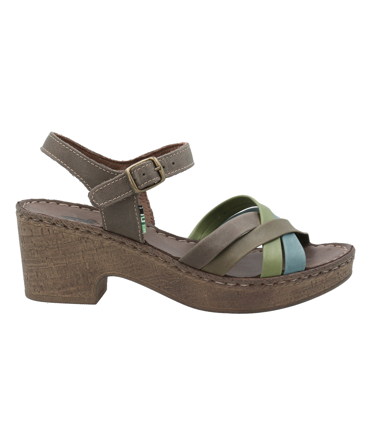 Sandalia Cuero Mujer Dalia Verde Rockford