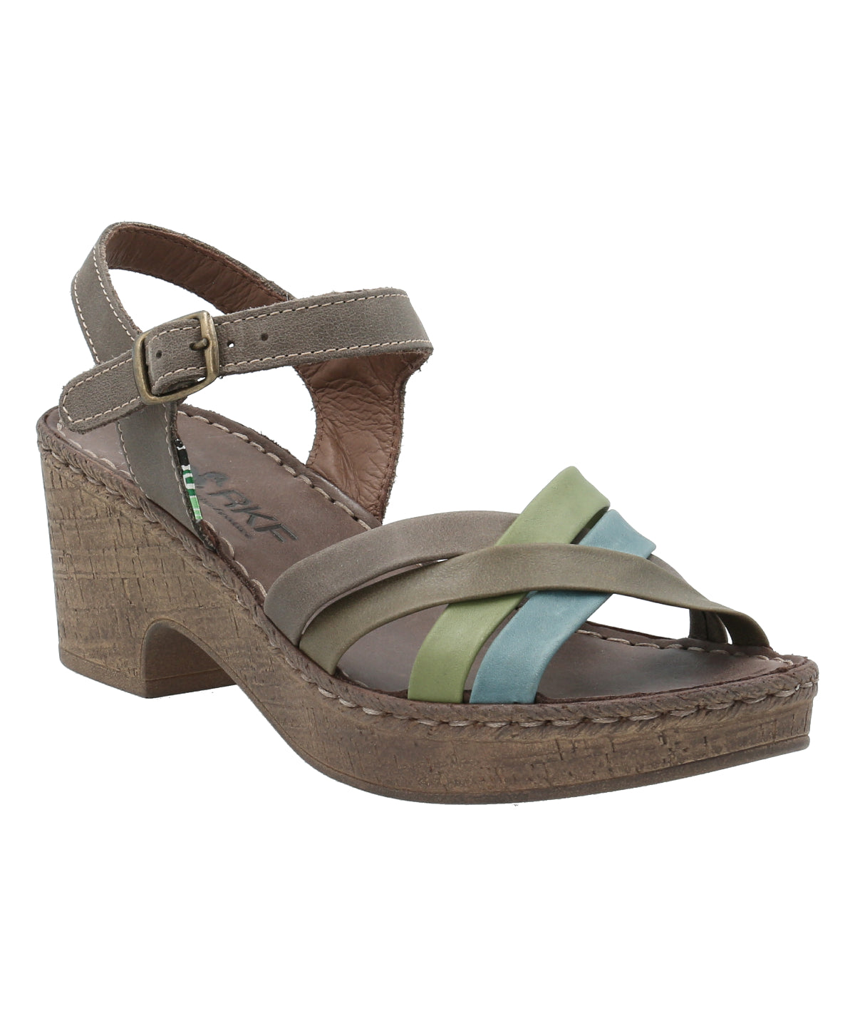 Sandalia Cuero Mujer Dalia Verde Rockford