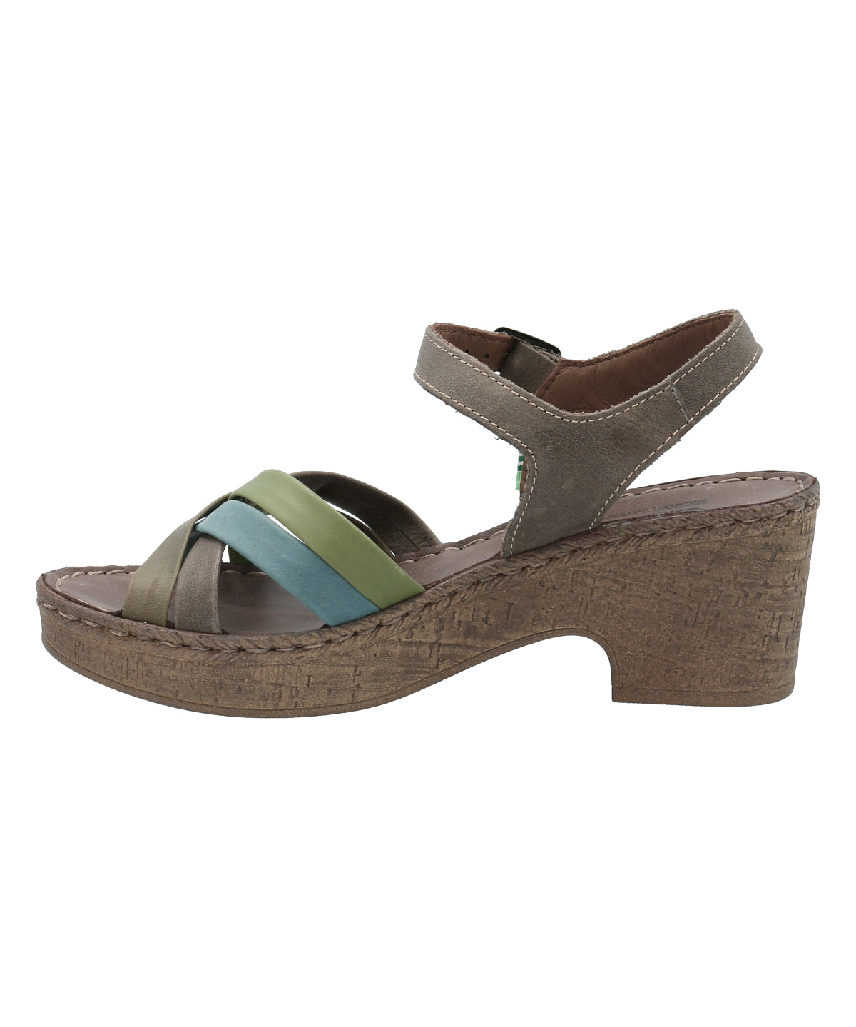Sandalia Cuero Mujer Dalia Verde Rockford