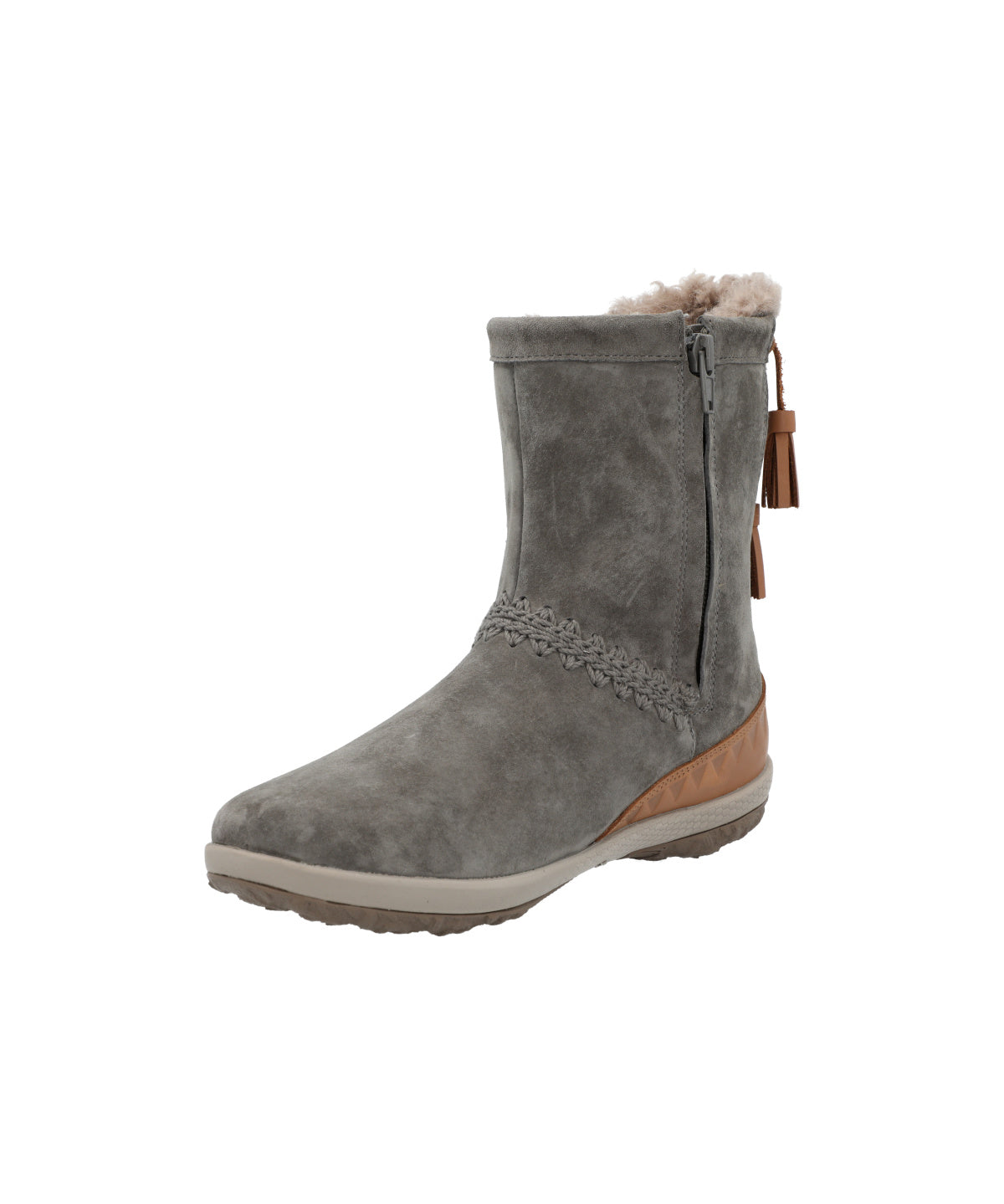 Botin Cuero Mujer Andalea Gris