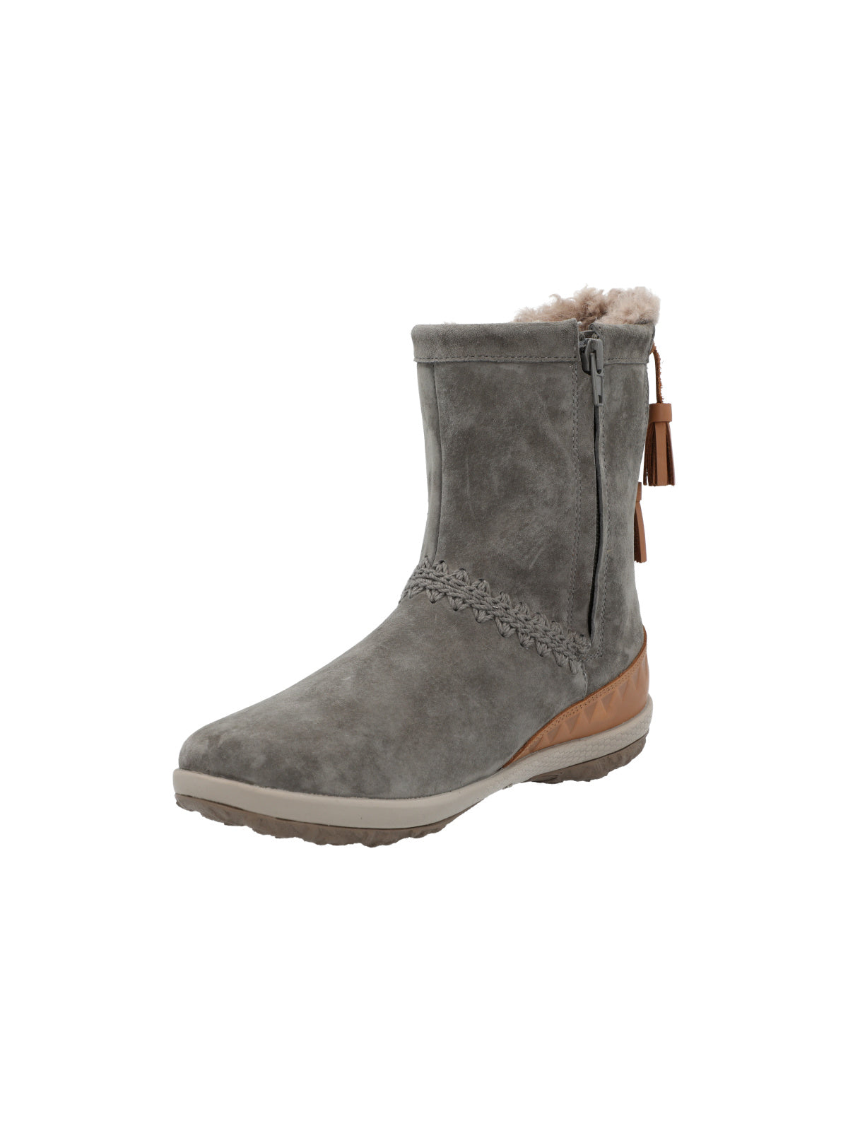 Botin Cuero Mujer Andalea Gris