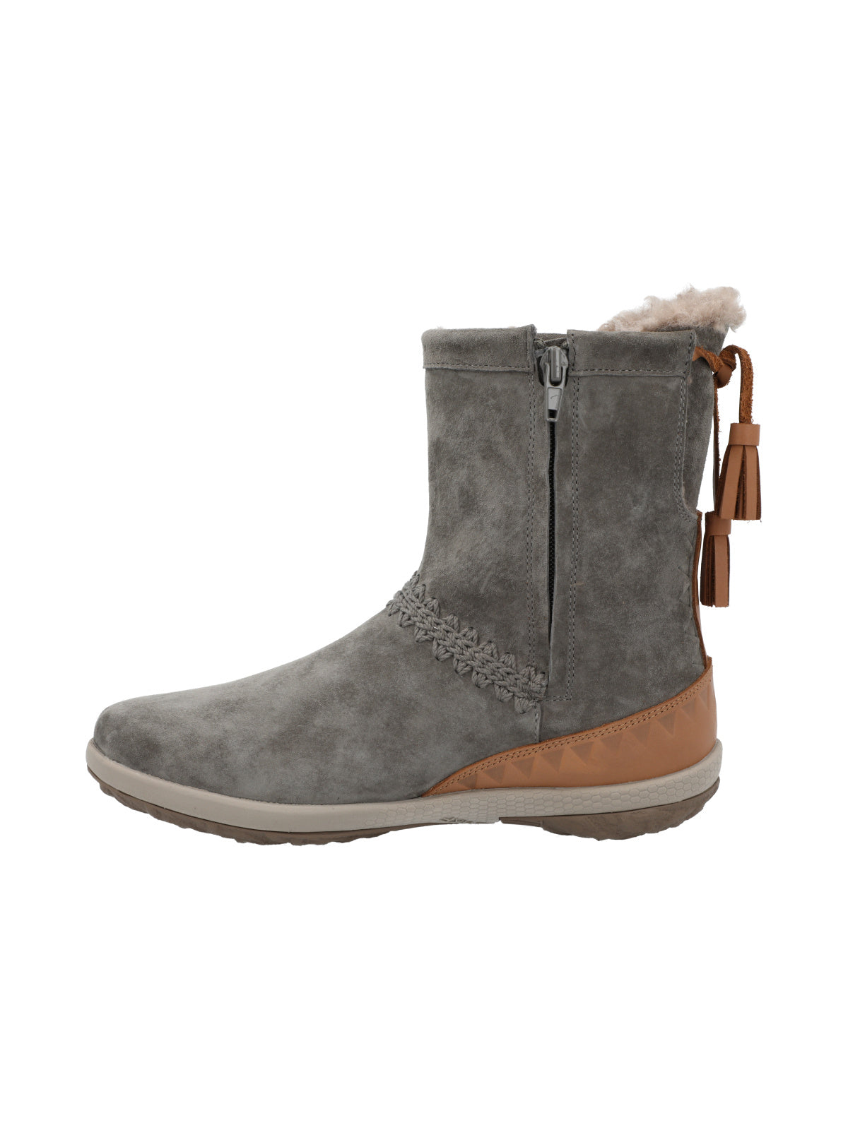 Botin Cuero Mujer Andalea Gris