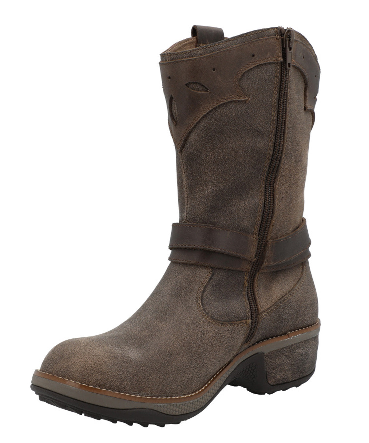 Bota Cuero Mujer Nia Café