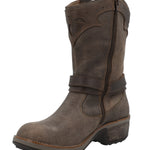 Bota Cuero Mujer Nia Café