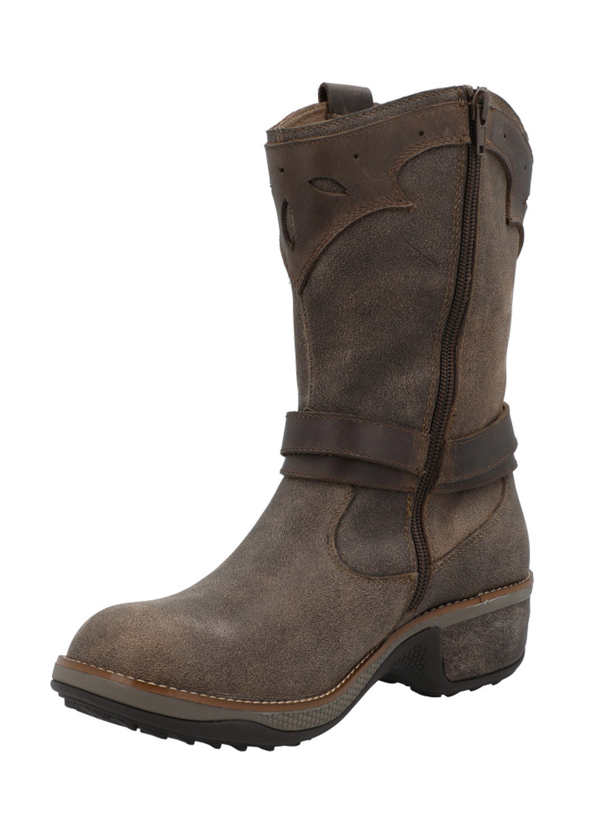 Bota Cuero Mujer Nia Café