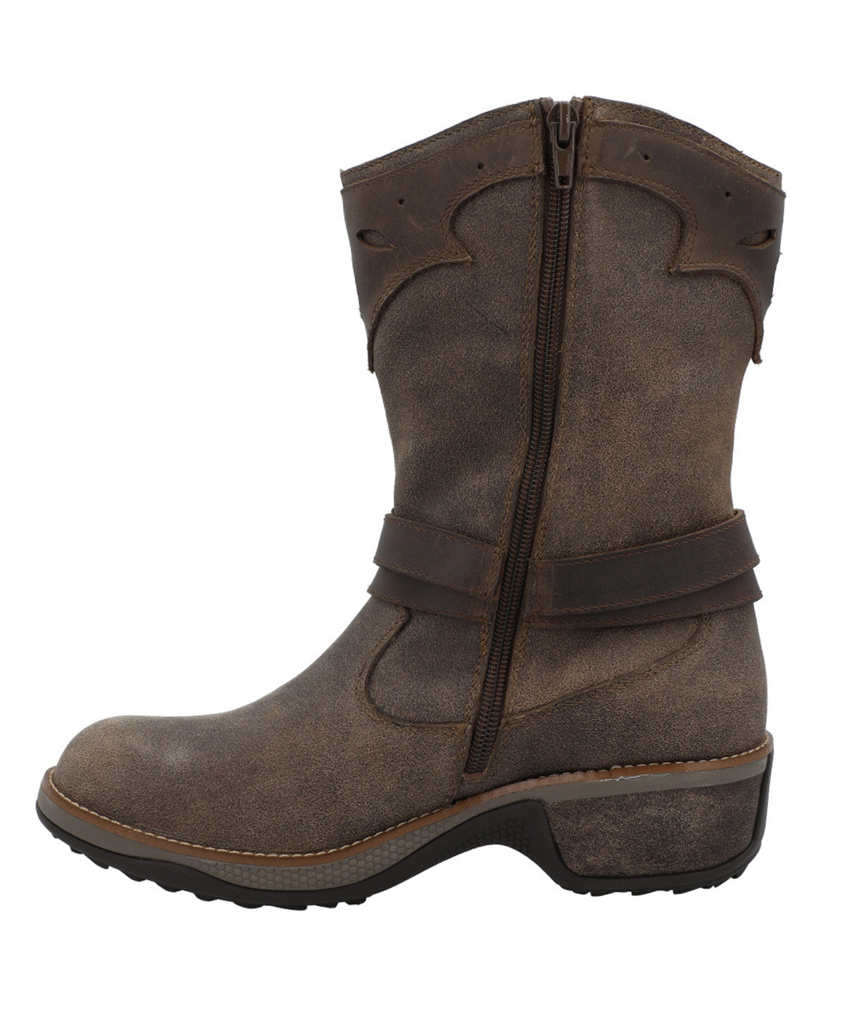 Bota Cuero Mujer Nia Café