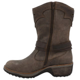 Bota Cuero Mujer Nia Café