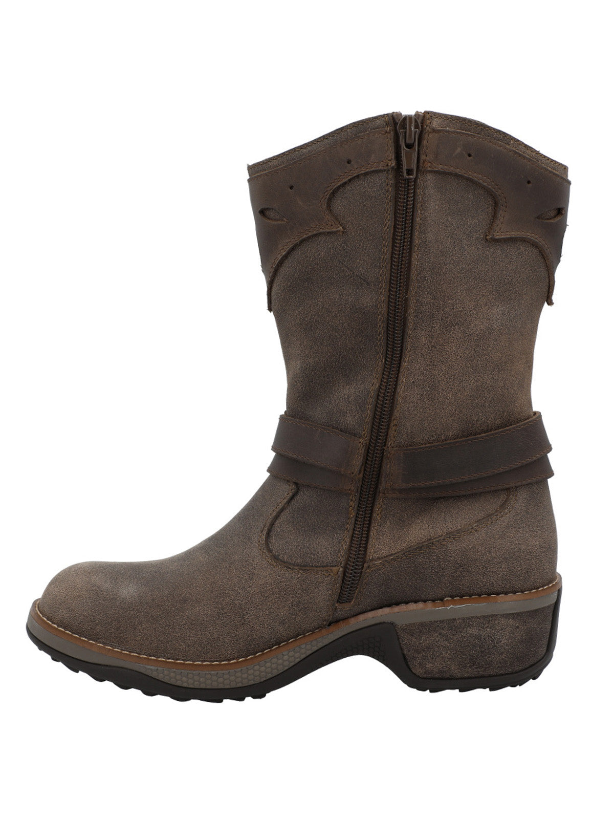 Bota Cuero Mujer Nia Café