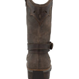 Bota Cuero Mujer Nia Café