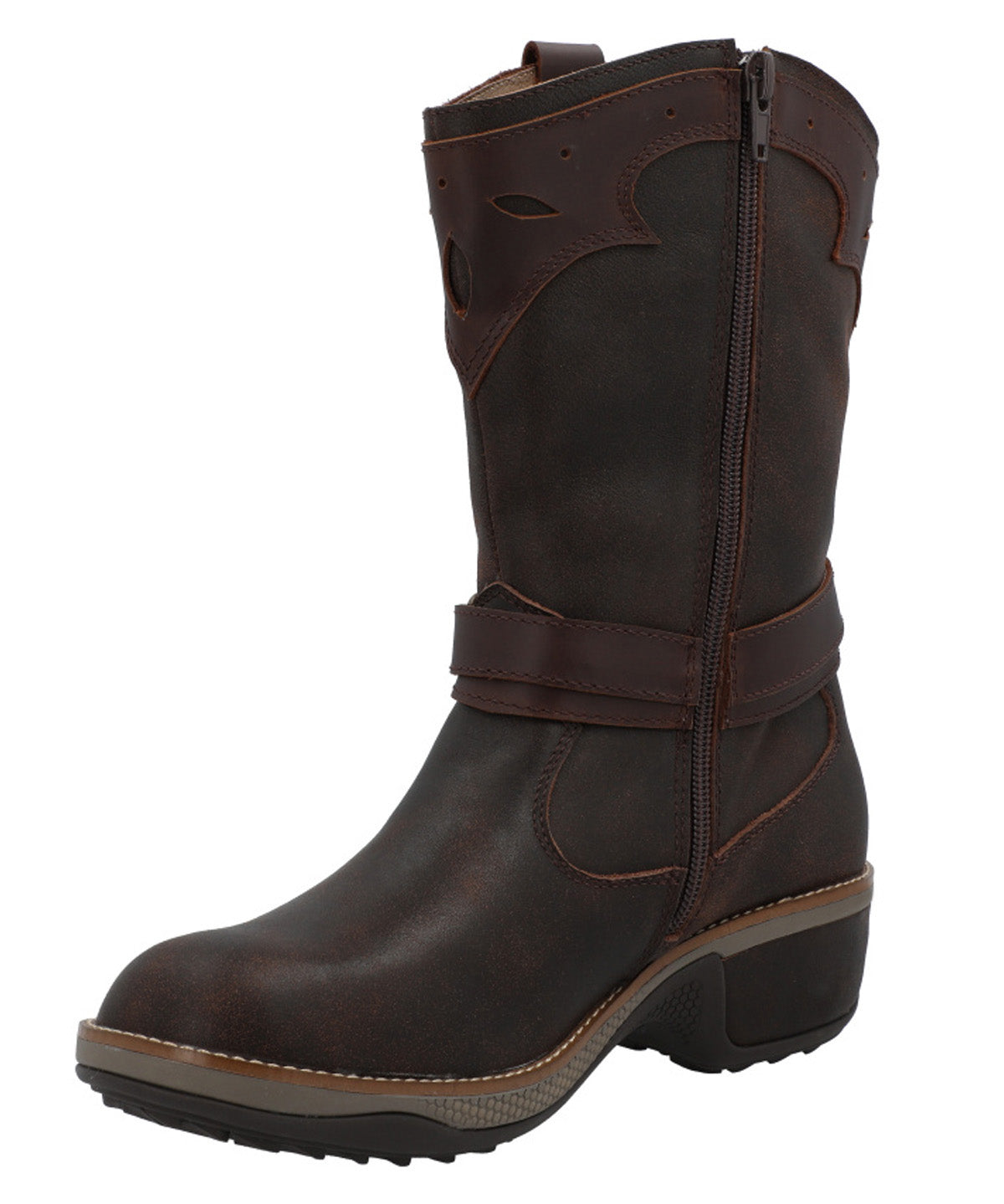 Bota Cuero Mujer Nia Café