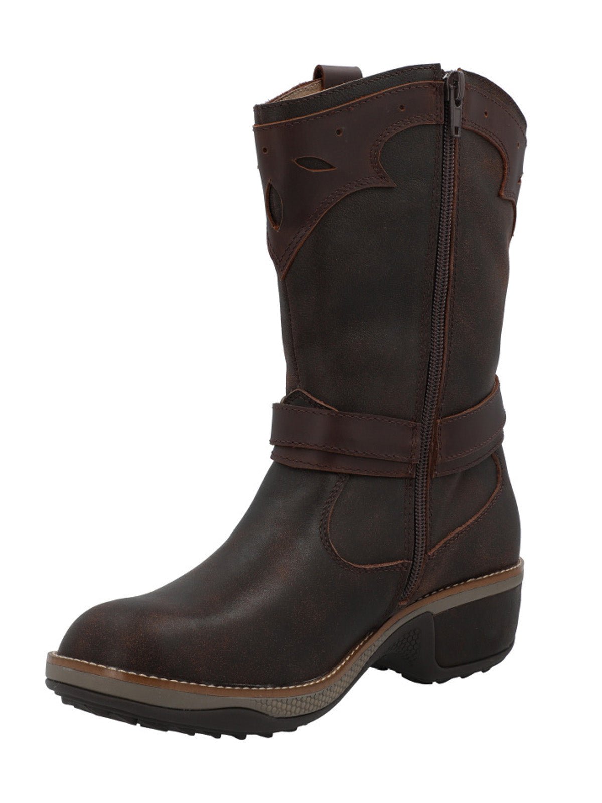 Bota Cuero Mujer Nia Café