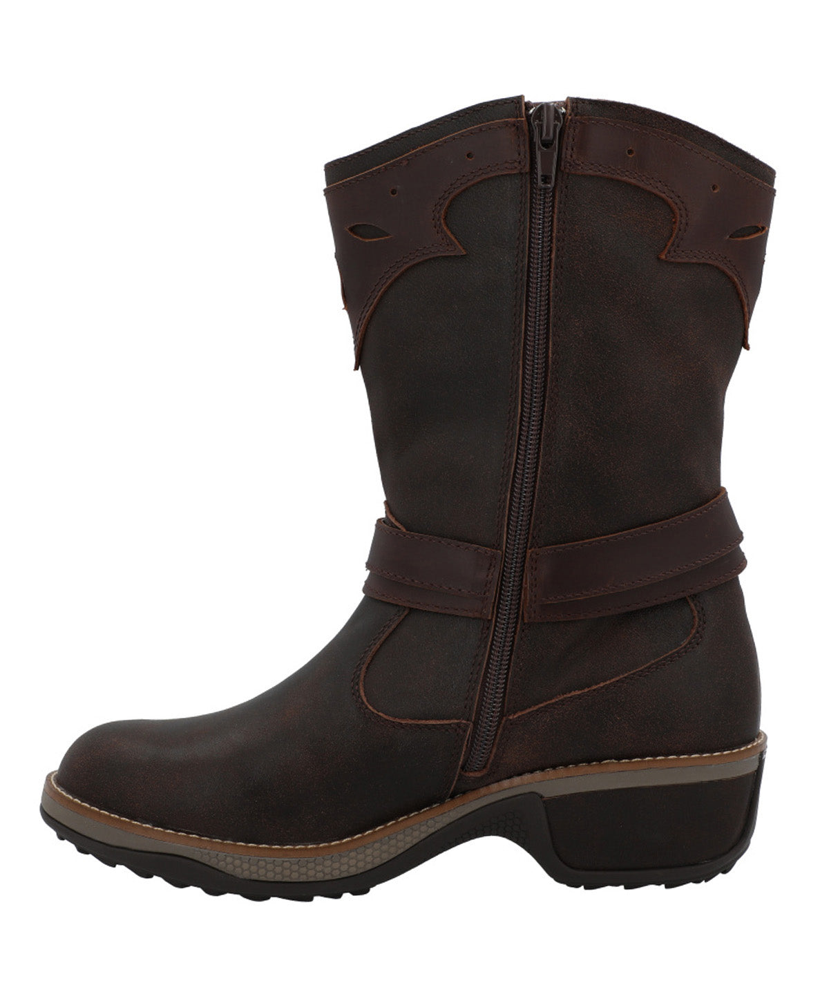 Bota Cuero Mujer Nia Café